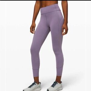 Lululemon In Movement Leggings Purple Quartz Size 10